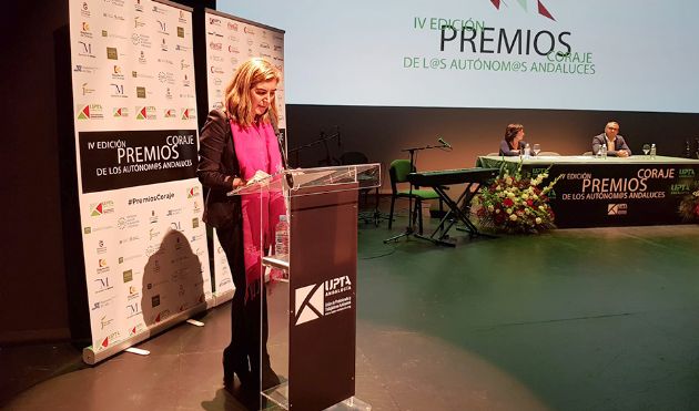 La consejera de Empleo, Formación y Trabajo Autónomo, Rocío Blanco, durante su intervención La consejera de Empleo, Formación y Trabajo Autónomo, Rocío Blanco, durante su intervención
