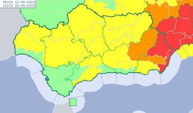 Mapa de avisos decretado por la Agencia Estatal de Meteorología Mapa de avisos decretado por la Agencia Estatal de Meteorología