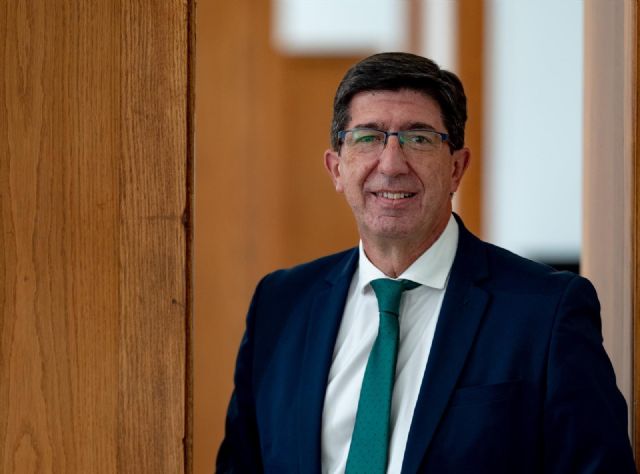 El vicepresidente de la Junta de Andalucía, Juan Marín (Cs), durante la entrevista con Europa Press El vicepresidente de la Junta de Andalucía, Juan Marín (Cs), durante la entrevista con Europa Press