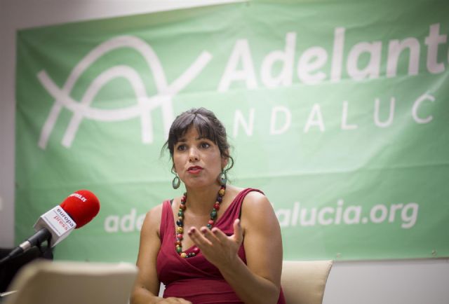 La presidenta del grupo parlamentario de Adelante Andalucía, Teresa Rodríguez La presidenta del grupo parlamentario de Adelante Andalucía, Teresa Rodríguez