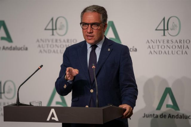 El consejero de la Presidencia, Administración Pública e Interior y portavoz del Gobierno, Elías Bendodo El consejero de la Presidencia, Administración Pública e Interior y portavoz del Gobierno, Elías Bendodo