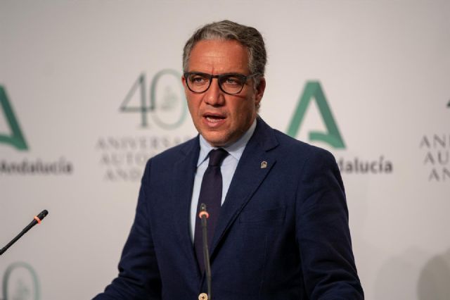 El consejero de la Presidencia, Administración Pública e Interior y portavoz del Gobierno, Elías Bendodo El consejero de la Presidencia, Administración Pública e Interior y portavoz del Gobierno, Elías Bendodo