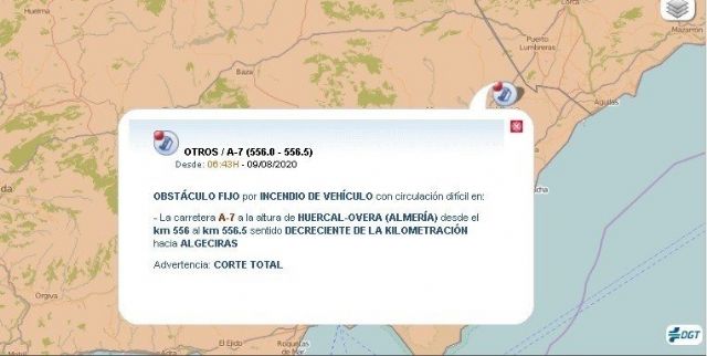 Corte en la A-7 Corte en la A-7