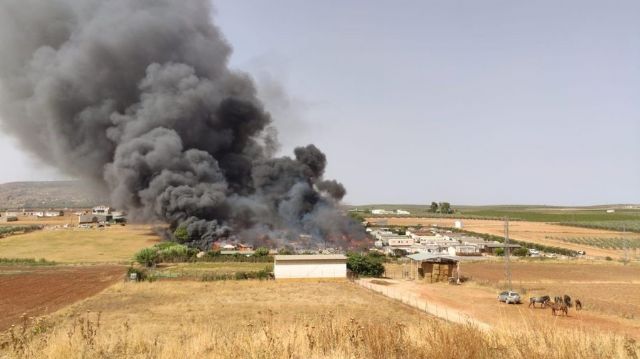 Incendio en un camping de Mollina Incendio en un camping de Mollina