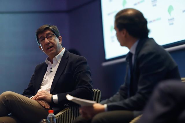 El vicepresidente de la Junta y líder de Cs en Andalucía, Juan Marín, intervienen en los desayunos informativos de Europa Press Andalucía con el patrocinio de Fundación Unicaja, Atlantic Copper y Laboratorios Vir. - Álex Cámara - Europa Pres El vicepresidente de la Junta y líder de Cs en Andalucía, Juan Marín, intervienen en los desayunos informativos de Europa Press Andalucía con el patrocinio de Fundación Unicaja, Atlantic Copper y Laboratorios Vir. - Álex Cámara - Europa Pres