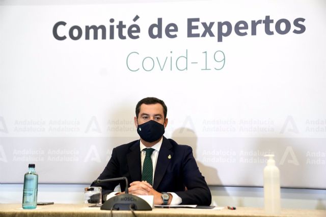 El presidente de la Junta de Andalucía, Juanma Moreno, preside la reunión del Comité de Expertos de COVID-19 pdonde se han decidido las nuevas medidas que aplicará la Junta de Andalucía en la lucha contra la pandemia El presidente de la Junta de Andalucía, Juanma Moreno, preside la reunión del Comité de Expertos de COVID-19 pdonde se han decidido las nuevas medidas que aplicará la Junta de Andalucía en la lucha contra la pandemia