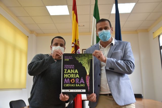 Manuel Lara Pedrosa y Juan José Lara Cobos durante la presentación de la Semana Cultural Zanahoria Morá Manuel Lara Pedrosa y Juan José Lara Cobos durante la presentación de la Semana Cultural Zanahoria Morá