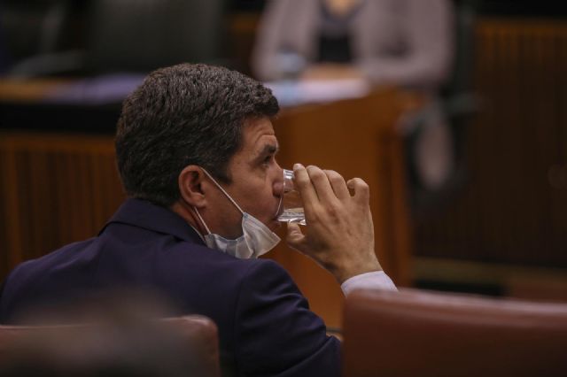 El portavoz del grupo parlamentario Ciudadanos, Sergio Romero, en una foto de archivo en el Pleno del Parlamento El portavoz del grupo parlamentario Ciudadanos, Sergio Romero, en una foto de archivo en el Pleno del Parlamento