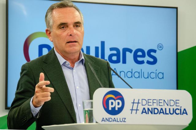 El portavoz de Fomento, Infraestructuras y Ordenación del Territorio del PP en el Parlamento andaluz, Juan Bueno, en rueda de prensa El portavoz de Fomento, Infraestructuras y Ordenación del Territorio del PP en el Parlamento andaluz, Juan Bueno, en rueda de prensa