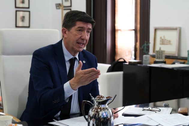 El vicepresidente de la Junta y consejero de Turismo, Regeneración, Justicia y Administración Local, Juan Marín, en una foto de archivo El vicepresidente de la Junta y consejero de Turismo, Regeneración, Justicia y Administración Local, Juan Marín, en una foto de archivo