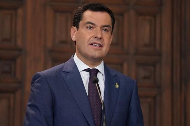 El presidente de la Junta de Andalucía, Juanma Moreno, en una comparecencia desde el Palacio de San Telmo tras participar en la décima videoconferencia de presidentes autonómicos con Pedro Sánchez para abordar la crisis del coronavirus Covid-19 El presidente de la Junta de Andalucía, Juanma Moreno, en una comparecencia desde el Palacio de San Telmo tras participar en la décima videoconferencia de presidentes autonómicos con Pedro Sánchez para abordar la crisis del coronavirus Covid-19