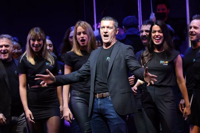 El actor malagueño Antonio Banderas, en la presentación de su nuevo espectáculo de producción propia Company, en el Teatro Soho Caixabank El actor malagueño Antonio Banderas, en la presentación de su nuevo espectáculo de producción propia Company, en el Teatro Soho Caixabank