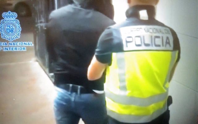 Imagen de la detención de Francisco Tejón en octubre de 2018 Imagen de la detención de Francisco Tejón en octubre de 2018