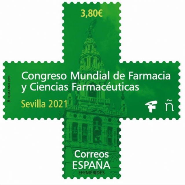 Sello de Correos dedicado al Congreso Mundial de Farmacia de Sevilla Sello de Correos dedicado al Congreso Mundial de Farmacia de Sevilla