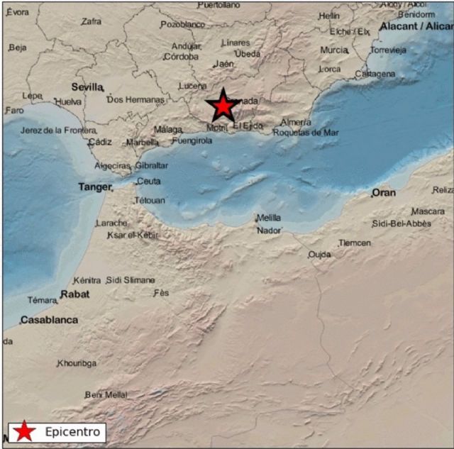 Terremoto de magnitud 2,5 y epicentro en Huétor Vega (Granada) registrado este lunes