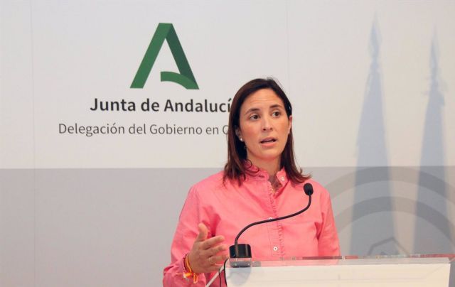 La delegada de Fomento, Infraestructuras y Ordenación del Territorio, Cristina Casanueva, en rueda de prensa