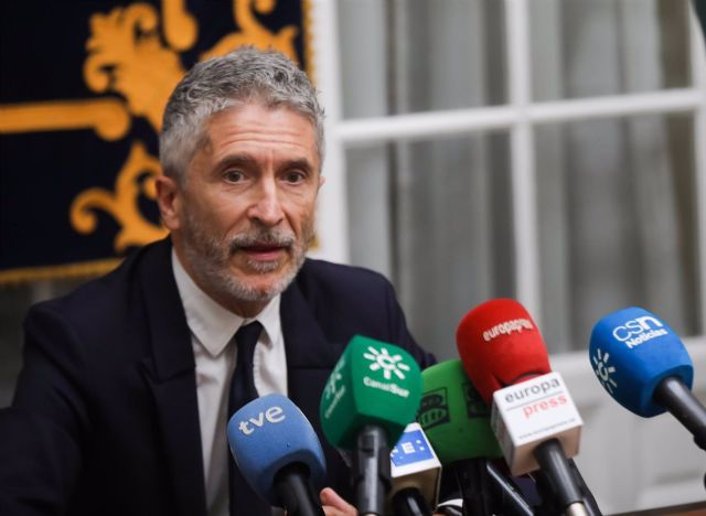 El ministro de Interior, Fernando Grande-Marlaska, este jueves en Sevilla El ministro de Interior, Fernando Grande-Marlaska, este jueves en Sevilla