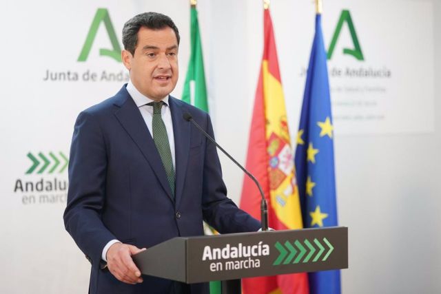 El presidente de la Junta de Andalucía, Juanma Moreno, este viernes en Jaén El presidente de la Junta de Andalucía, Juanma Moreno, este viernes en Jaén