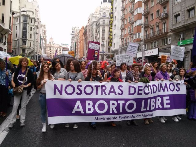 Manifestantes en una movilización por el aborto libre, en una imagen de archivo