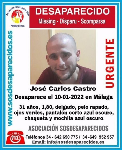 Cartel alertando de la desaparición de José Carlos Castro