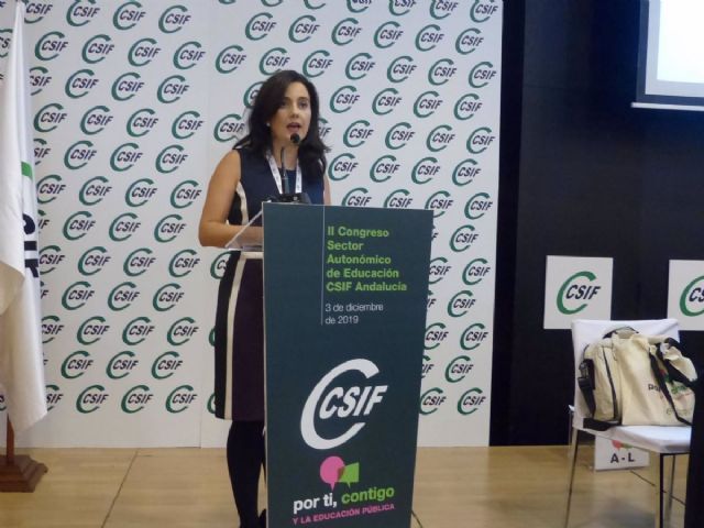 La presidenta del Sector de Educación de CSIF-A, Elena García