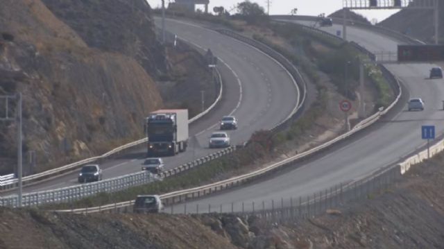 Autovía A-7 a su paso por Roquetas de Mar (Almería)