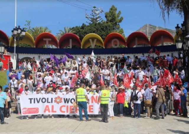 Manifestación el pasado 21 de mayo para reclamar la apertura del parque de atracciones Tívoli World