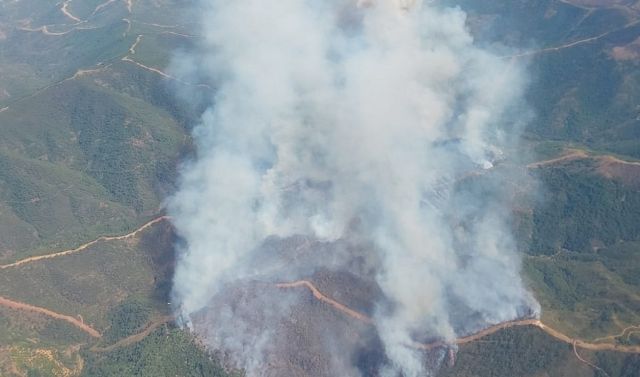 Incendio declarado en Pujerra (Foto: Infoca)