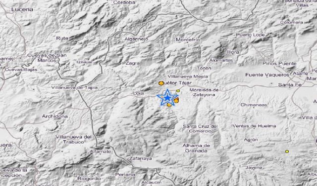 Mapa de localización del terremoto de Salar / IGN