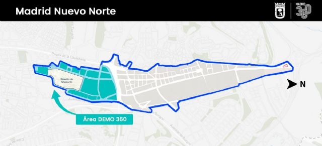 Mapa Madrid Nuevo Norte y Área DEMO 360